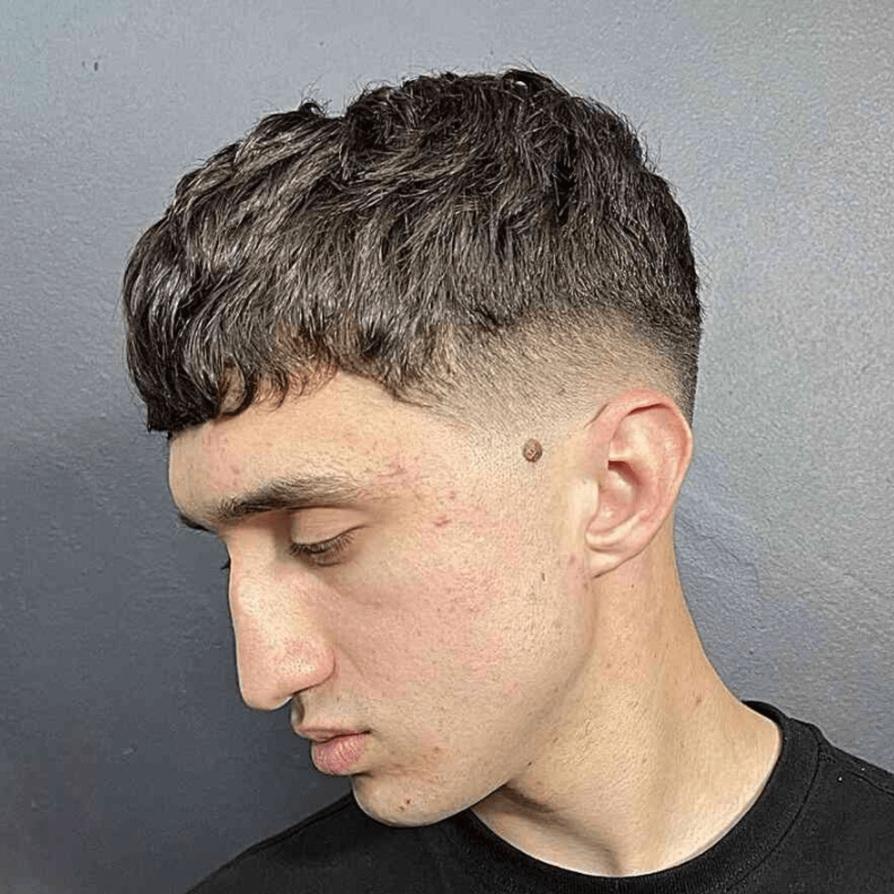 texture fring low fade haircut